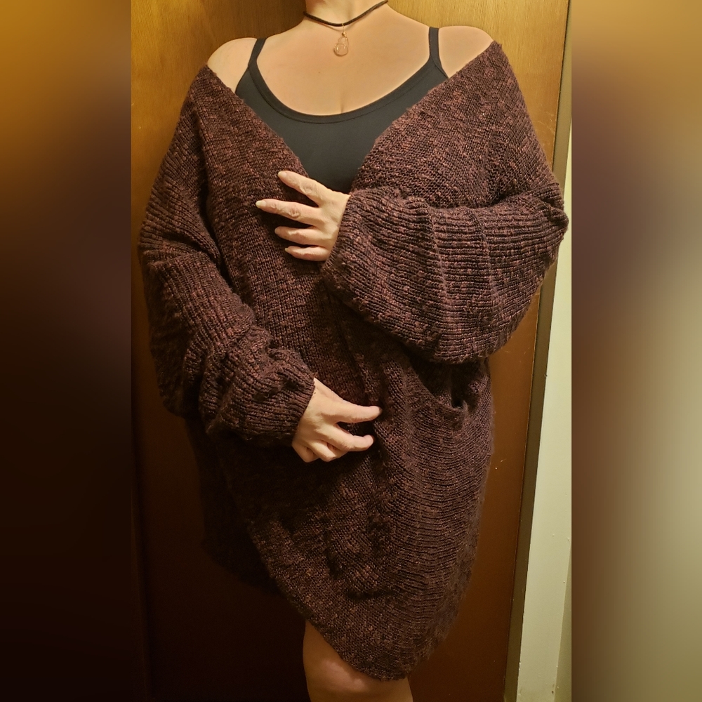 (SOLD) CHELSEA STUDIO Knit Faux-wrap Sweater